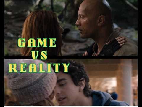 💋JUMANJI VS REAL LIFE, MARTHA & SPENCER KISSING ~ JUMANJI WELCOME TO THE JUNGLE #therock #kissing