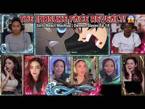 THE SCARIEST HEADBUTT IN ANIME 💀 Girls React to Demon Slayer Ep 14