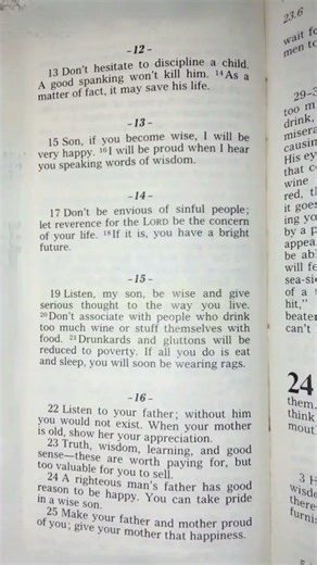 Wise words of Proverbs 23:13-25