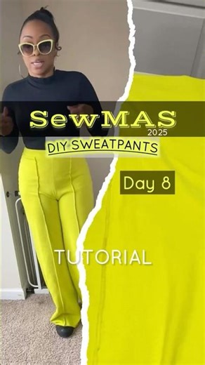 SewMAS Day 8: Easy DIY Sweatpants – Beginner Friendly! #sewingtutorial✂️ #howtosewing #diyclothes