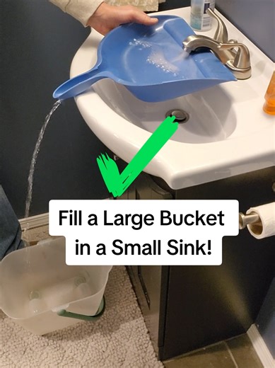 Fill a Large Bucket in a Small Sink! (Easy Hack) #shorts #viralshorts #diy #lifehacks #cleaninghacks