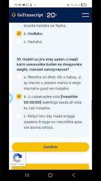 gotranscript somali test for today,waxaan isku dayaa inaan halkan idinso dhigo malinkasta