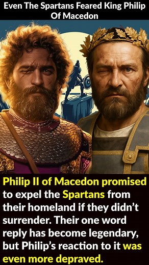 Philip II of Macedon promised to expel the Spartans from their homeland if they didn’t surrender. Their one word reply has become legendary, but Philip’s reaction to it was even more depraved. | Factinate