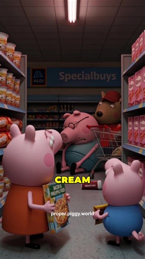 Cheeky Aldi Trip Turned Into A Bacon Yorkie War 🥓 Pt. 1 #peppapig #georgepig #britishhumour #animation