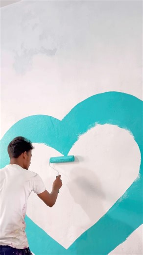 Painting green color code 7421 🏡 #wallpainting #painting #trending #song
