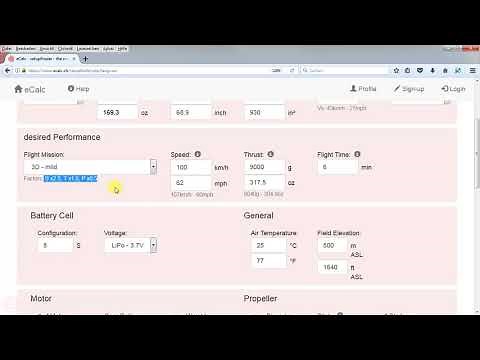 eCalc - setupFinder - the easy way to find an adequate e-motor