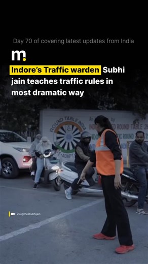 Mostly India 🇮🇳 | 🚨Lady Singham’ of Indore: Traffic Warden Shubhi Jain’s Dramatic Moves Win Hearts, Indore’s streets are witnessing a unique spectacle as... | Instagram