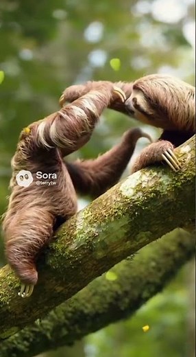 🦥💤🤣 “Sloth vs Sloth — The Slowest Fight in History!