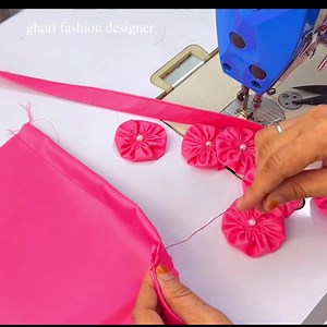 306K views · 7.7K reactions | Make this beautiful Flower Border Design Using easy sewing Tips Tricks/Learn clever sewing method and tricks #sewing #stitching #sewingtipsandtricks #sewinghacks #lifehacks #kurti #neckdesign #funny #f | Ghori fashion designer | Facebook