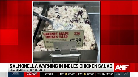 Chicken salad products sold at Blairsville Ingles could contain salmonella, officials say