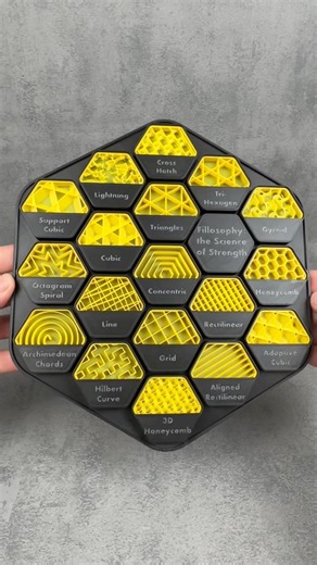 Infill Showcase🤩#layerworks #infill #useful #knowledge #3dprinting Makerworld model number: 597504 | LayerWorks