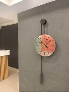 Modern Mirror Wall Clock With Pendulum – Silent Mechanism - Etsy
