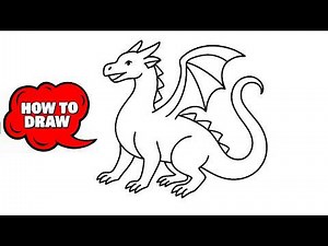 How to Draw a Dragon (Easy) Step-by-Step for Beginners 🐉✏️