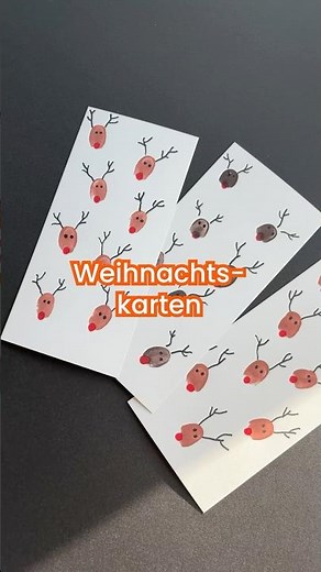 🦌Super easy reindeer Christmas cards🦌#craftingwithkids #christmascards