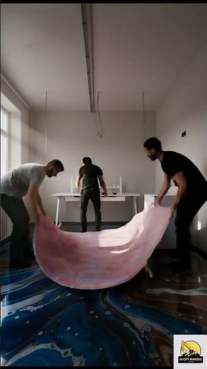 Luxury Gaming Room Makeover 😍 Pink LED Setup + Ocean Epoxy Floor Transformation ✨