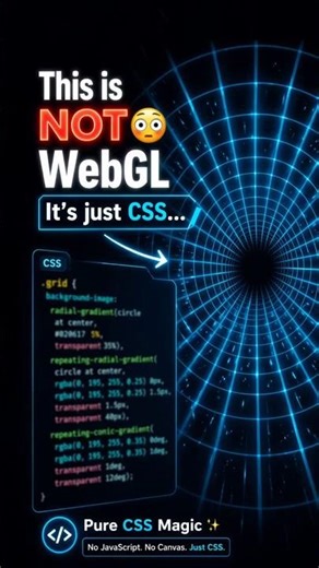 Sci-Fi Tunnel Grid Using Only CSS 🚀 #coding #css