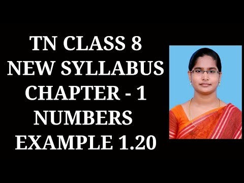 8th Maths Ch-1 Numbers | Example 1.20 | Samacheer One plus One channel