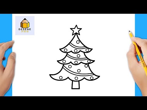 How to draw a Christmas tree easy | Christmas drawing