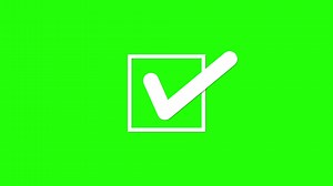 Download Animated Check Mark Icon on green screen for free