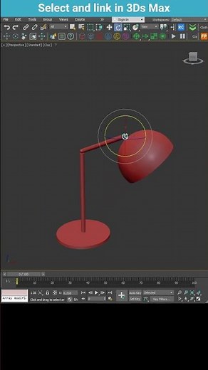 How to Use Select and Link in 3ds Max – Simple Lamp Example #shorts #3dsmax #tutorial