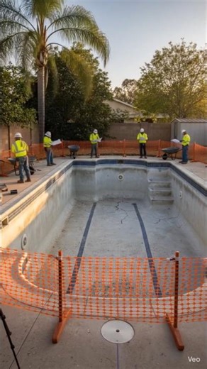 Title: Luxury Backyard Pool Restoration|Abandoned Pool to Modern Infinity Pool Transformation#shorts