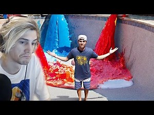 xQc Reacts to World's Largest Elephant Toothpaste Experiment by Mark Rober | xQcOW