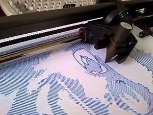 Hewlett Packard 7475A Pen Plotter - 1st plot