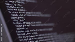 programming code development scrolling on computer screen 4k Stock Video