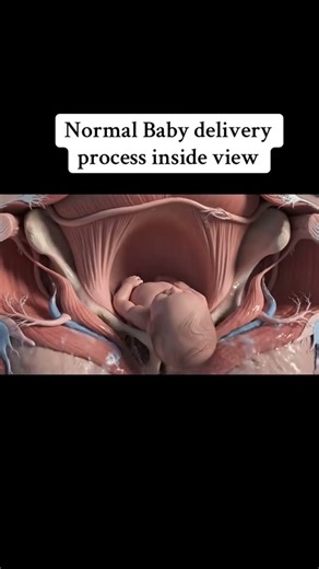 Normal Baby delivery process inside view#process #human #anatomy #foryoupage #delivery