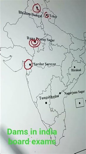 Dams Map SST important dams#Board exams #shorts #shortsfeed