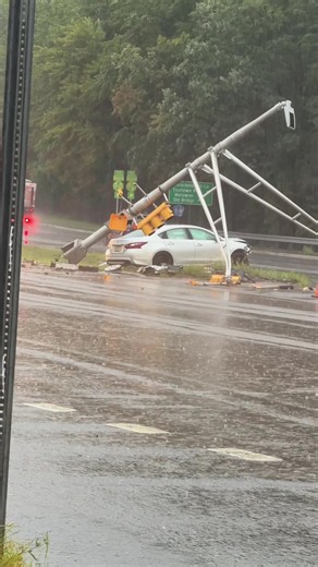 6:20AM - Car takes out traffic light on Rt 9 and Cindy Street in Old Bridge.