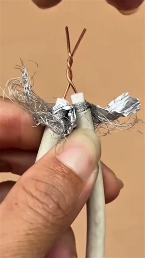 The process of binding wires and cables together. To make connections between power lines #shorts