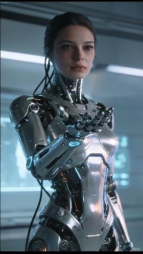 Futuristic AI Robot Girl in Lab | Ultra Realistic Humanoid Cyborg Animation