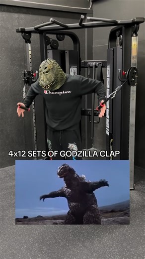 Damian Morales on Instagram: "here’s a workout plan that will actually get you results. #godzilla #kaiju #toho #meme"