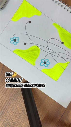 Super Easy Abstract Floral doodle Art Tutorial ✨ #aestheticart #easydrawing #artshorts