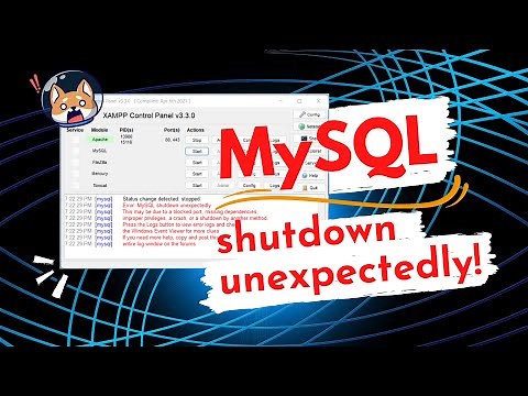 แก้ไข XAMPP MySQL Shutdown unexpectedly. ,Start MySQL ไม่ได้ ,errer MySQL XAMPP