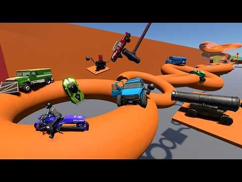 Driving Random Cars on Insane Obstacle Course