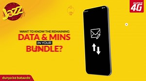 Balance & Usage History ke liye ‘Hi’ 0300-3008000 par send karein. | Jazz