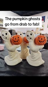 Watch me apply mother of pearl to my ghosts! www.artroomusa.com #theartroomsedaliamo #mysterymolds #mysterymold #ceramics #ceramicstudio #slipcast #ceramicshop #smallbusiness #sedaliamo #slipcasting #halloween | The Depressed Ceramicist