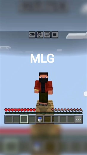 MLG with water bucket🤫 #minecraft