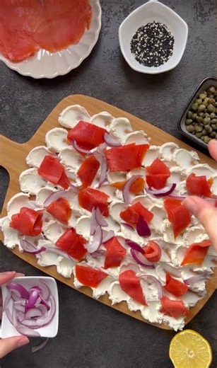 Smoked Salmon Cream Cheese Board | The Easiest Party Appetizer