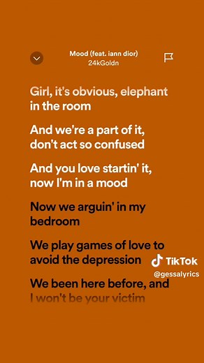 Mood🎶by:24kGoldn #songlyrics #spotify #fypviral
