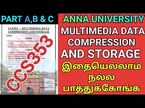 Multimedia Data Compression and Storage Important Questions Anna University | CCS353 | MDCS #ccs353