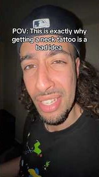 This is exactly why getting a neck tattoo is a bad idea 😭 #meme #comedy #funny #relatable #memes