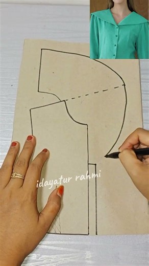 pattern making bluse pan collar, #sewing #fashion #diy #design #fyp