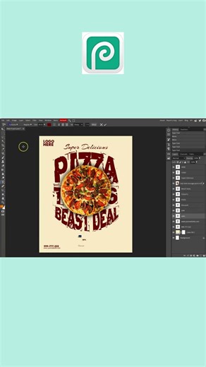 Pizza poster Designing in Photopea l Photopea tutorial