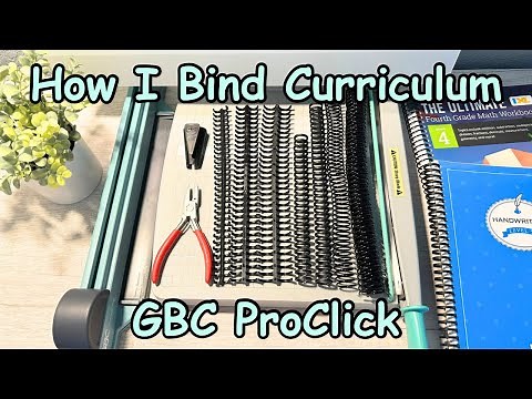 How I Bind Curriculum - ProClick P50 Walkthrough - binding spines, spiral coil, crimp pliers, paper