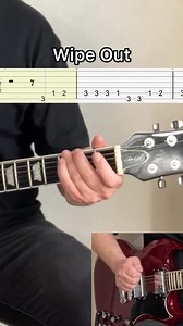 Wipe Out Guitar Get over 200 pdf Tabs on patreon.com/1jour1riff #guitartabs #learnguitar #coursdeguitare #guitarsolo #guitarstagram #fypシ゚ | Skid Vyk