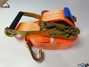 [Hot Item] 3t 10m Orange Polyester Cargo Tightening Strap Ratchet Truck Lashing Belts Loading Tension Tie Down Straps Manufacturers Wholesale Factory Price