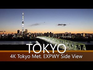 4K Night Drive on Tokyo Met. EXPWY Side View [BGM]